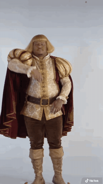 Man In Red Cape With TikTok Icon GIF