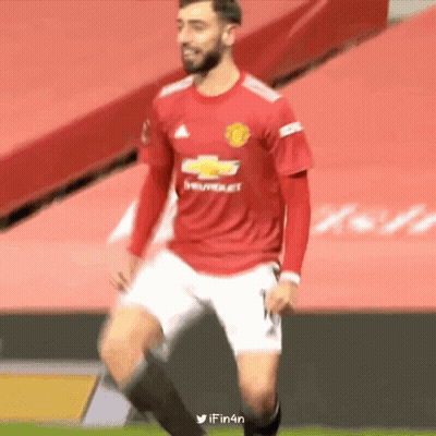 Man In Red Chevrolet Jersey Running On Soccer Field GIF