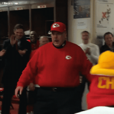 Man In Red Chiefs Sweatshirt GIF