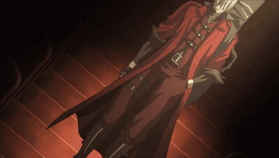 Man In Red Coat Holding Gun With E GIF