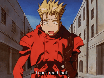 Man In Red Coat Says I Can't Read That GIF