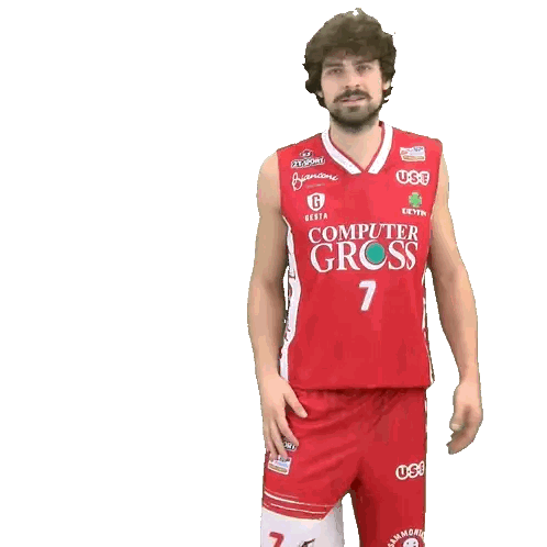 Man In Red Computer Gross Jersey Sticker