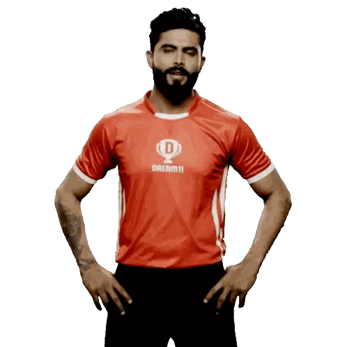 Man In Red Dream11 Shirt Sticker