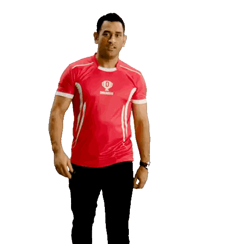 Man In Red Dream11 Shirt Sticker