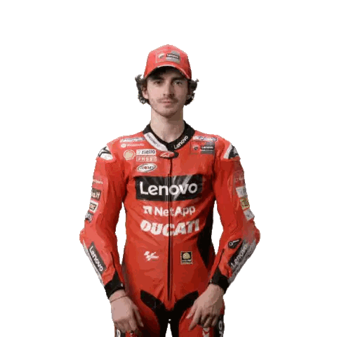 Man In Red Ducati Lenovo Suit Sticker