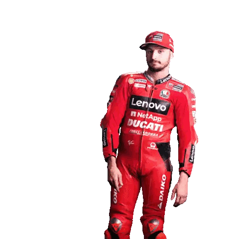 Man In Red Ducati Suit Sticker