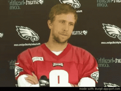 Man In Red Eagles Jersey Number 1 GIF