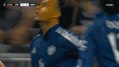 Man In Red Emirates Fly Better Jersey GIF