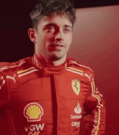 Man In Red Ferrari Jacket GIF