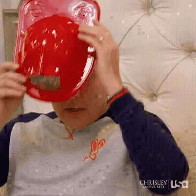 Man in Red Fireman Helmet
