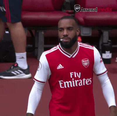 Man In Red Fly Emirates Jersey GIF