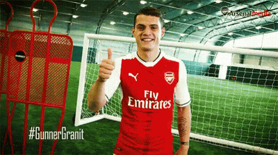 Man In Red Fly Emirates Jersey Thumbs Up GIF