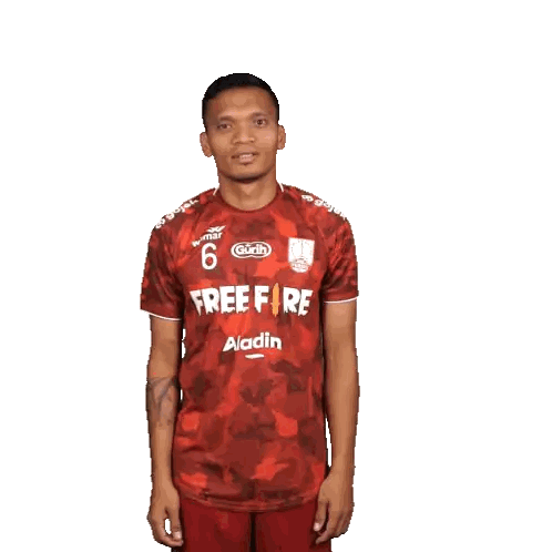 Man In Red Free Fire Aladdin Shirt Sticker