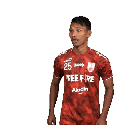 Man In Red Free Fire Shirt Sticker