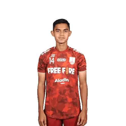 Man In Red Free Fire Shirt Sticker