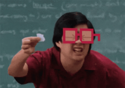 Man In Red Glasses Holding Paper GIF