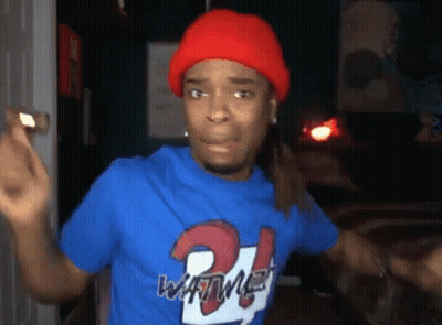 Man In Red Hat And Blue Number 21 Shirt GIF