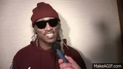 Man In Red Hat And Sunglasses Holding Microphone GIF