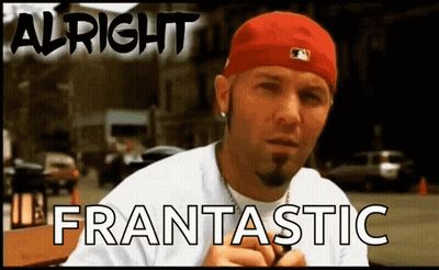 Man In Red Hat Saying Alright Franastic GIF