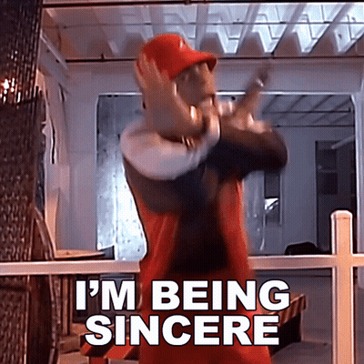 Man In Red Hat Saying I'm Being Sincere GIF