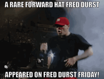 Man In Red Hat Saying Rare Forward Hat Fred Durst GIF