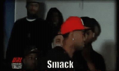 Man In Red Hat Saying Smack GIF