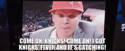 Man In Red Hat Says Come On Knicks Fever Its Catching GIF