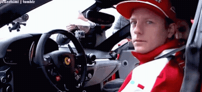 Man In Red Hat Sitting In Car GIF