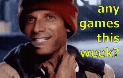 Man In Red Hat Smiling Any Games This Week GIF