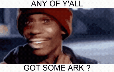 Man In Red Hat Smiling Any Of Y'all Got Some Ark GIF