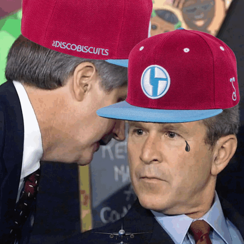 Man In Red Hat With Discos GIF