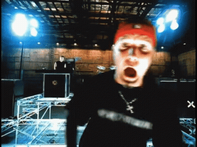 Man In Red Headband And Black Eminem Shirt GIF