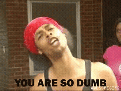 Man In Red Headband And Black Tank Top Says You Are So Dumb GIF