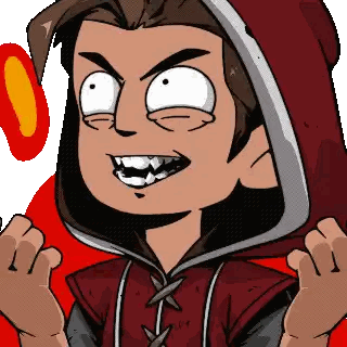 Man In Red Hooded Jacket Sticker
