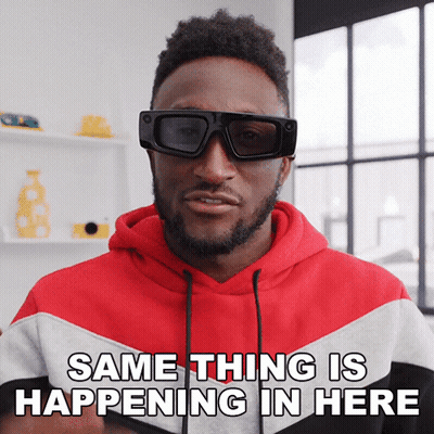 Man In Red Hoodie And Sunglasses Saying Same Thing GIF