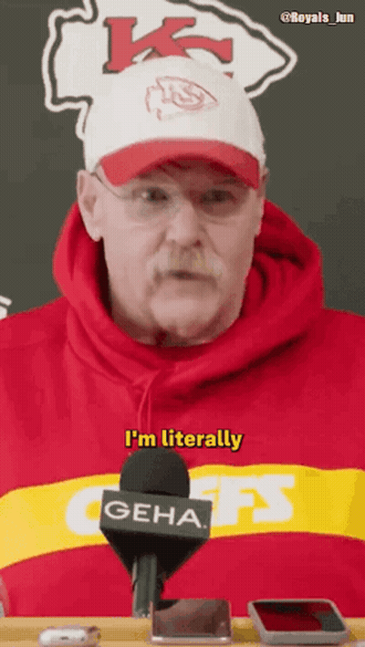 Man In Red Hoodie And White Hat Saying I'm Literally GIF