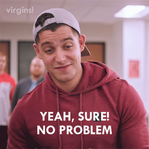 Man In Red Hoodie And White Hat Saying Yeah Sure GIF
