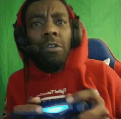 Man In Red Hoodie Holding Game Controller GIF