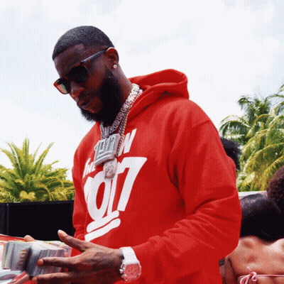 Man In Red Hoodie Holding Money GIF