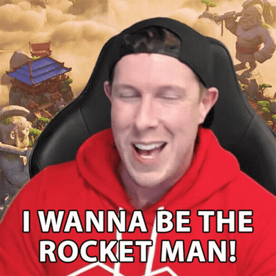 Man In Red Hoodie Saying I Wanna Be The Rocket Man GIF