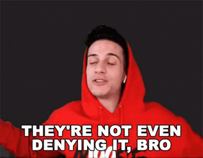 Man In Red Hoodie Saying They're Not Even Denying It Bro GIF