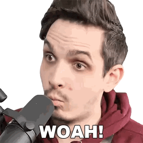 Man In Red Hoodie Saying Woah Sticker