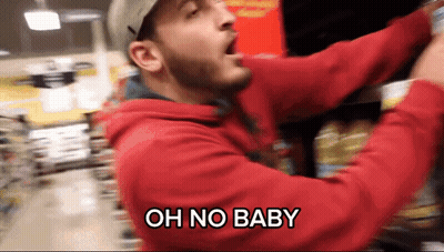Man In Red Hoodie Says Oh No Baby GIF