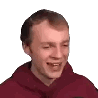 Man In Red Hoodie Smiling At Camera Sticker