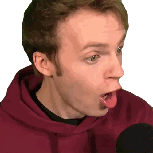 Man In Red Hoodie Surprised Sticker
