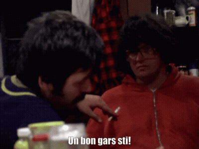 Man In Red Hoodie Talking To Another Man GIF