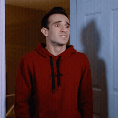 Man In Red Hoodie With Black Letter H GIF