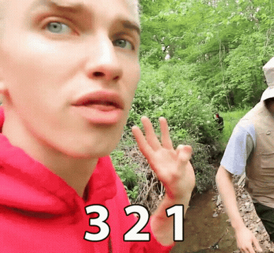 Man In Red Hoodie With Number 321 GIF