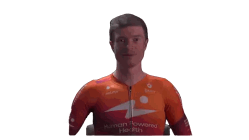 Man In Red Human Powered Health Shirt Sticker