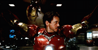 Man In Red Iron Man Suit GIF